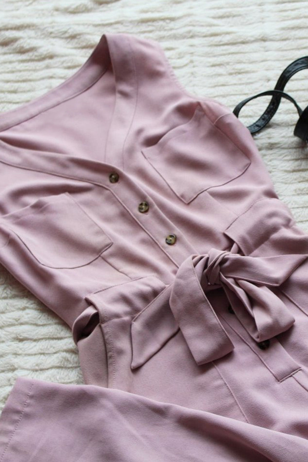 Cropped Jumpsuit with Sash