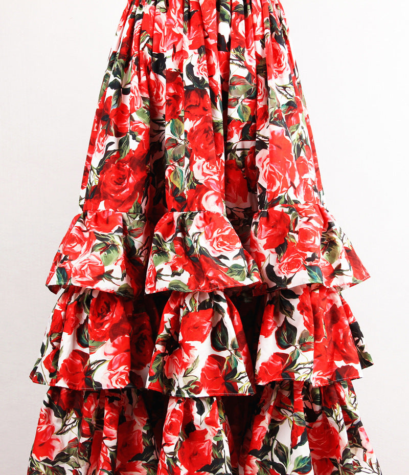 Boho Floral Print Vacation Dress