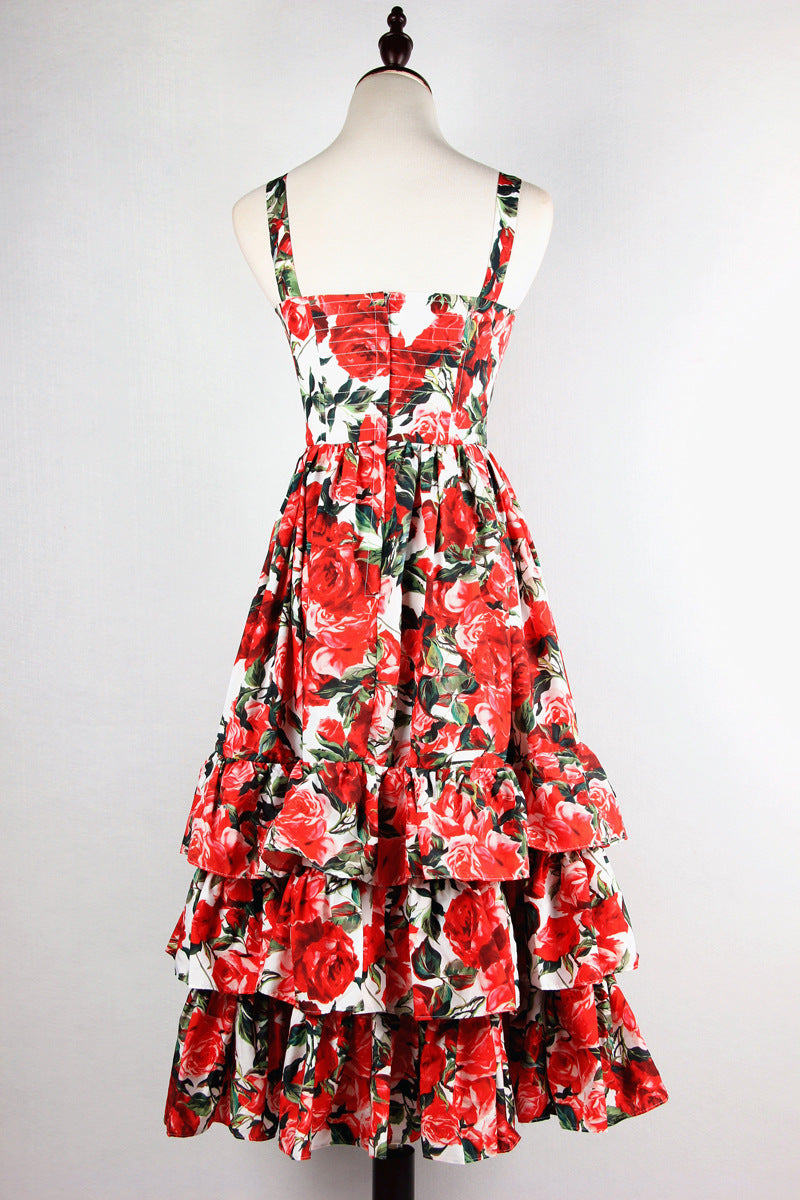 Boho Floral Print Vacation Dress