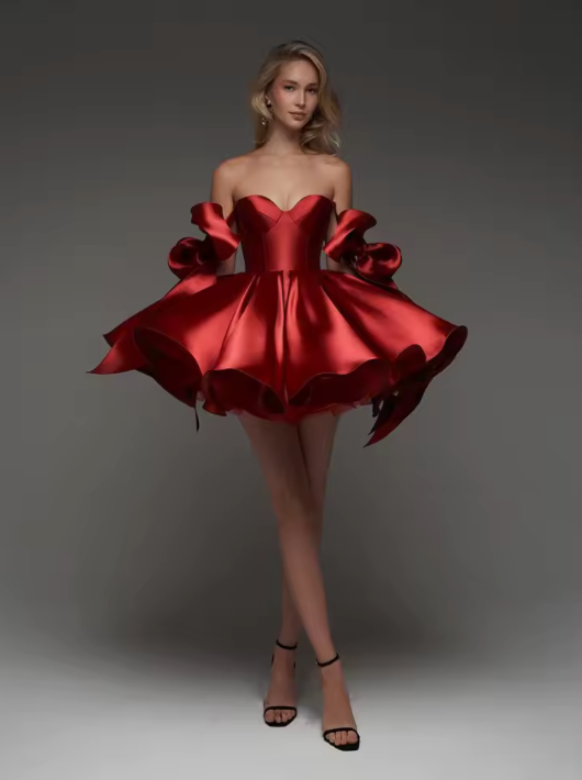 Woman wearing the Old Money Collection Couture Wekiva Mini Dress