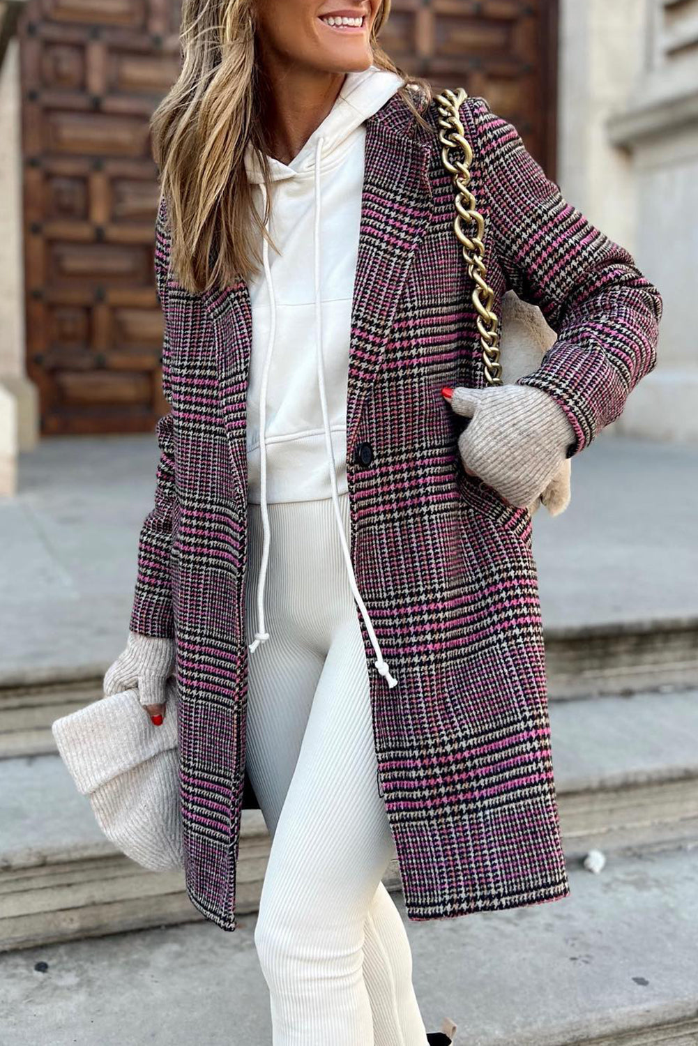 Montrose Plaid Midi Coat