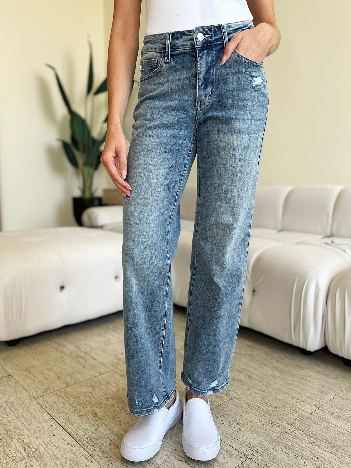 Caruthers High Waist Straight Jeans