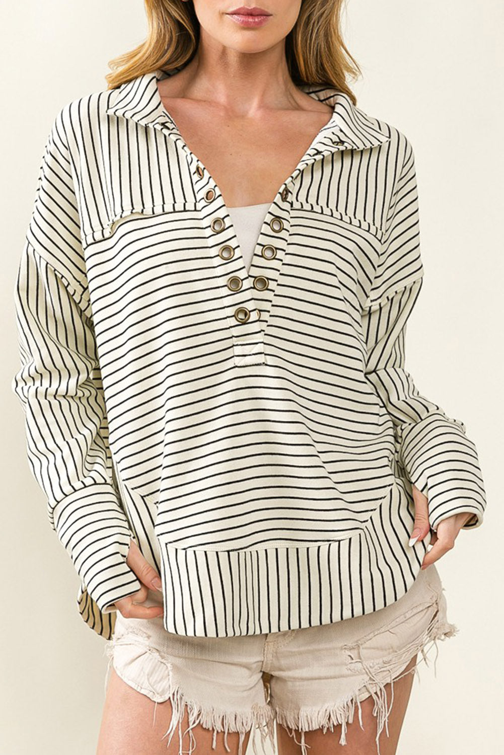 Striped Long Sleeve Pullover