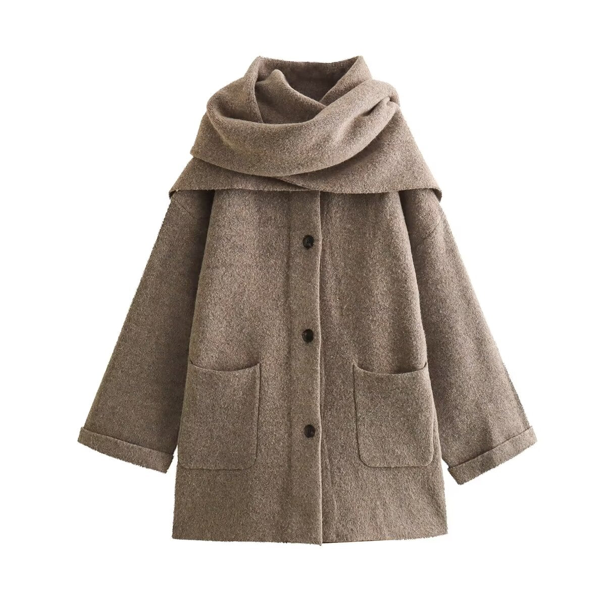 Abasco French Scarf Knitted Overcoat