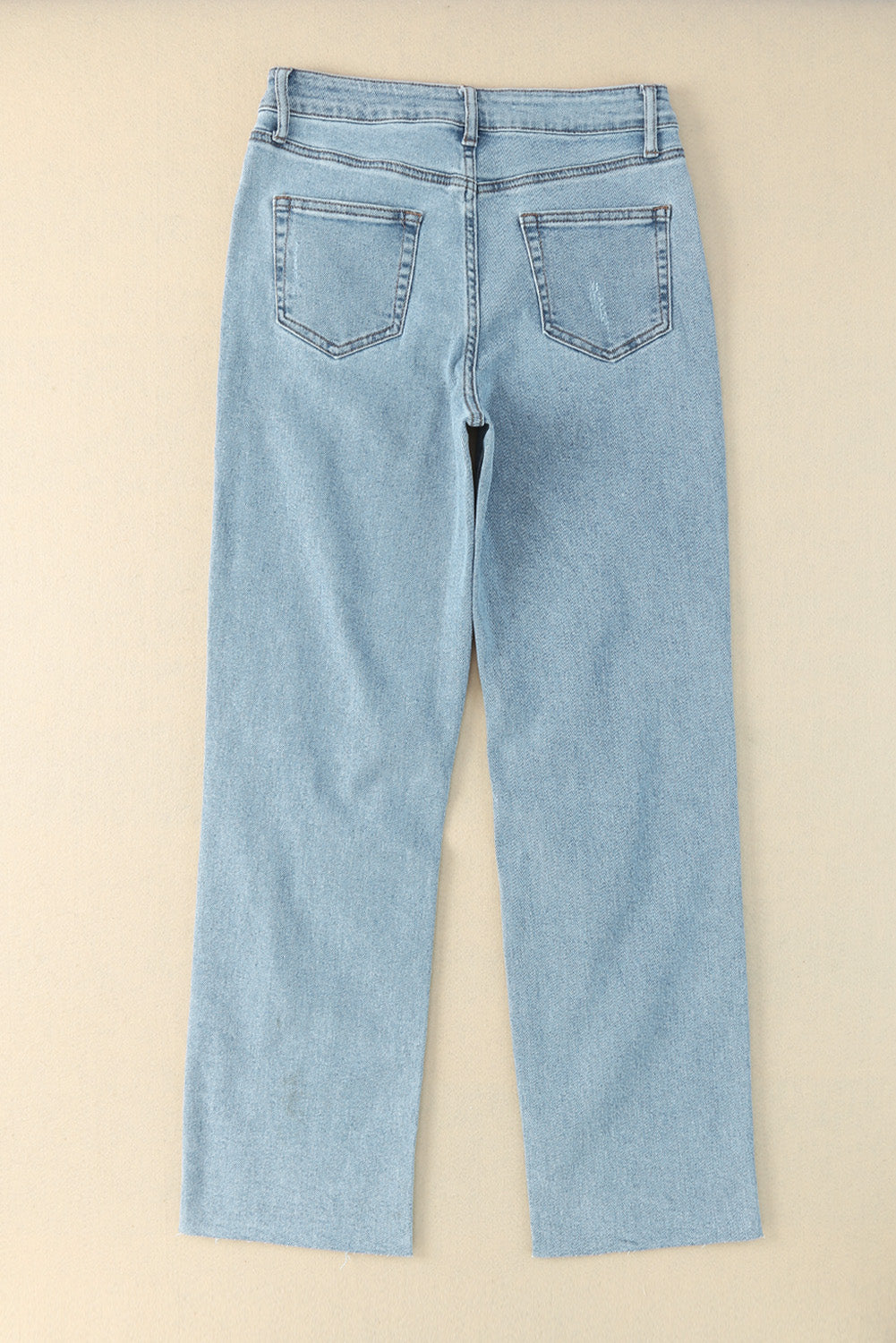 Distressed Sky Blue Loose Fit Jeans