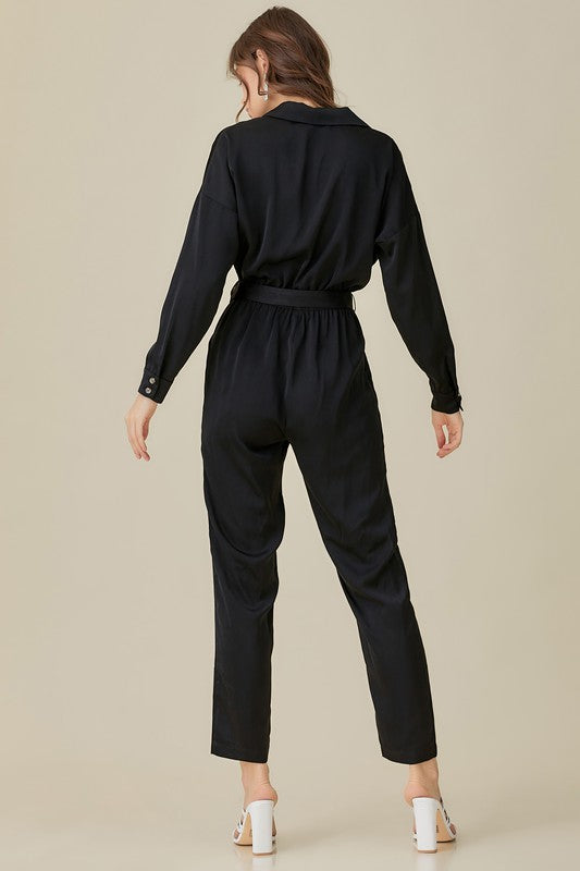 Think Out Loud Satin Jumpsuit