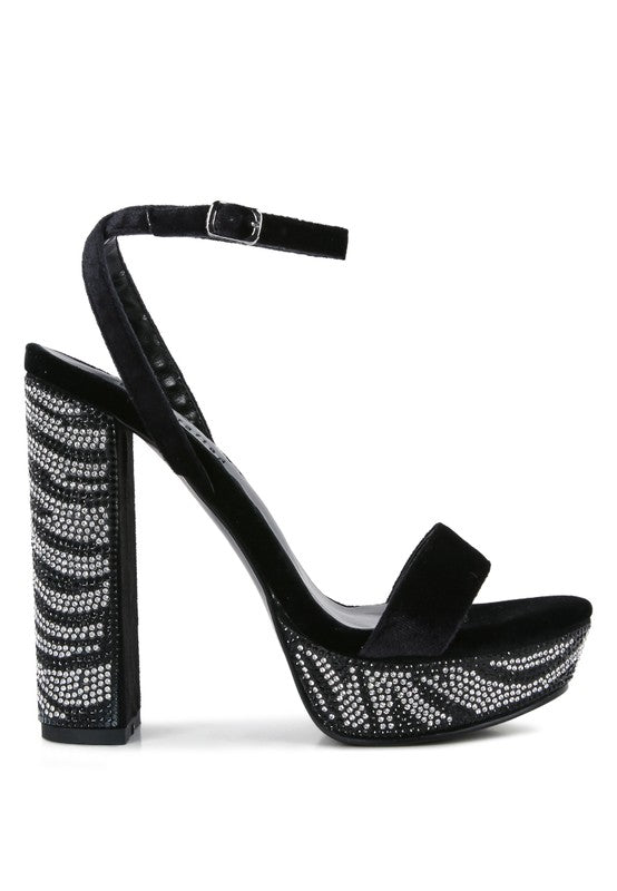 Studded Block Heel Sandals