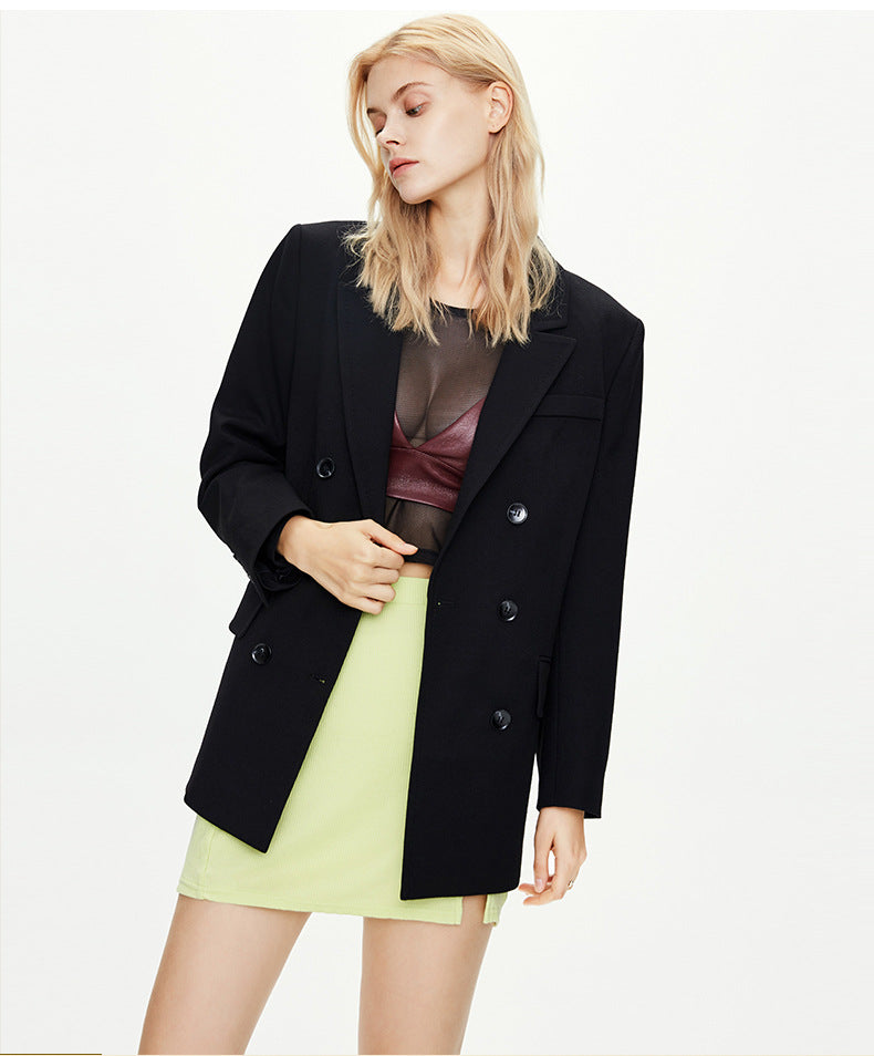 Prick Stitch Thickened Winter Blazer