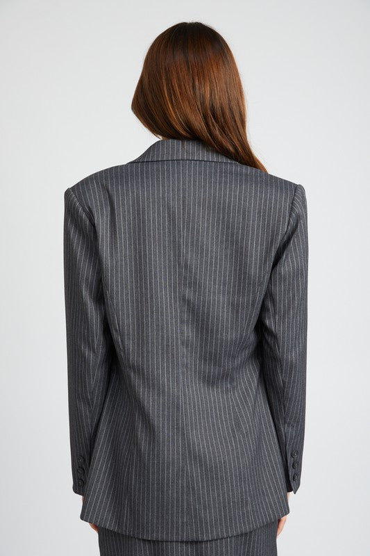 Pinstripe Blazer Jacket