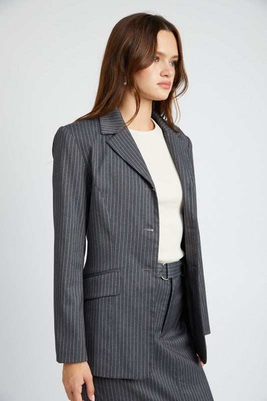 Pinstripe Blazer Jacket