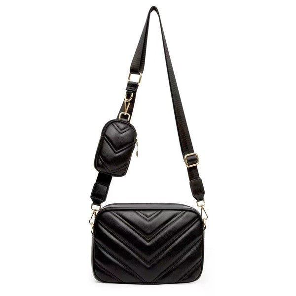 Elsie Quilted Crossbody & Mini Case Purse