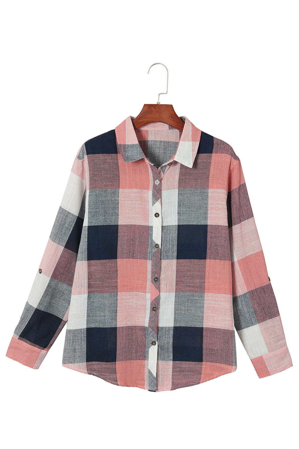 Roll up Sleeve Plaid Shirt