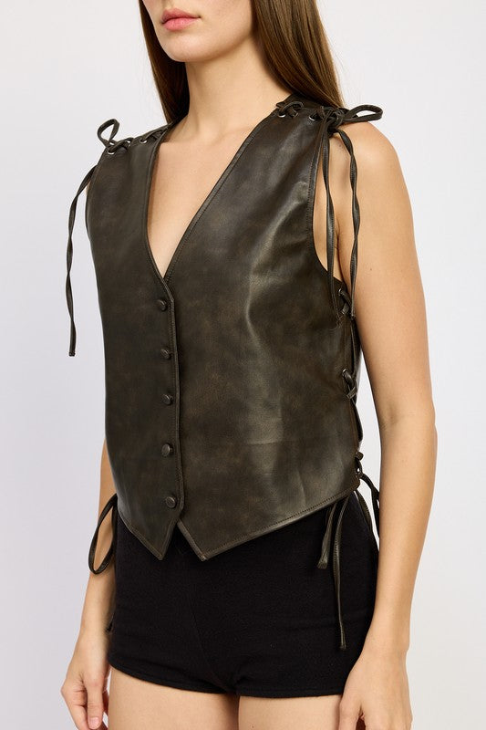 Milan Leather Vest