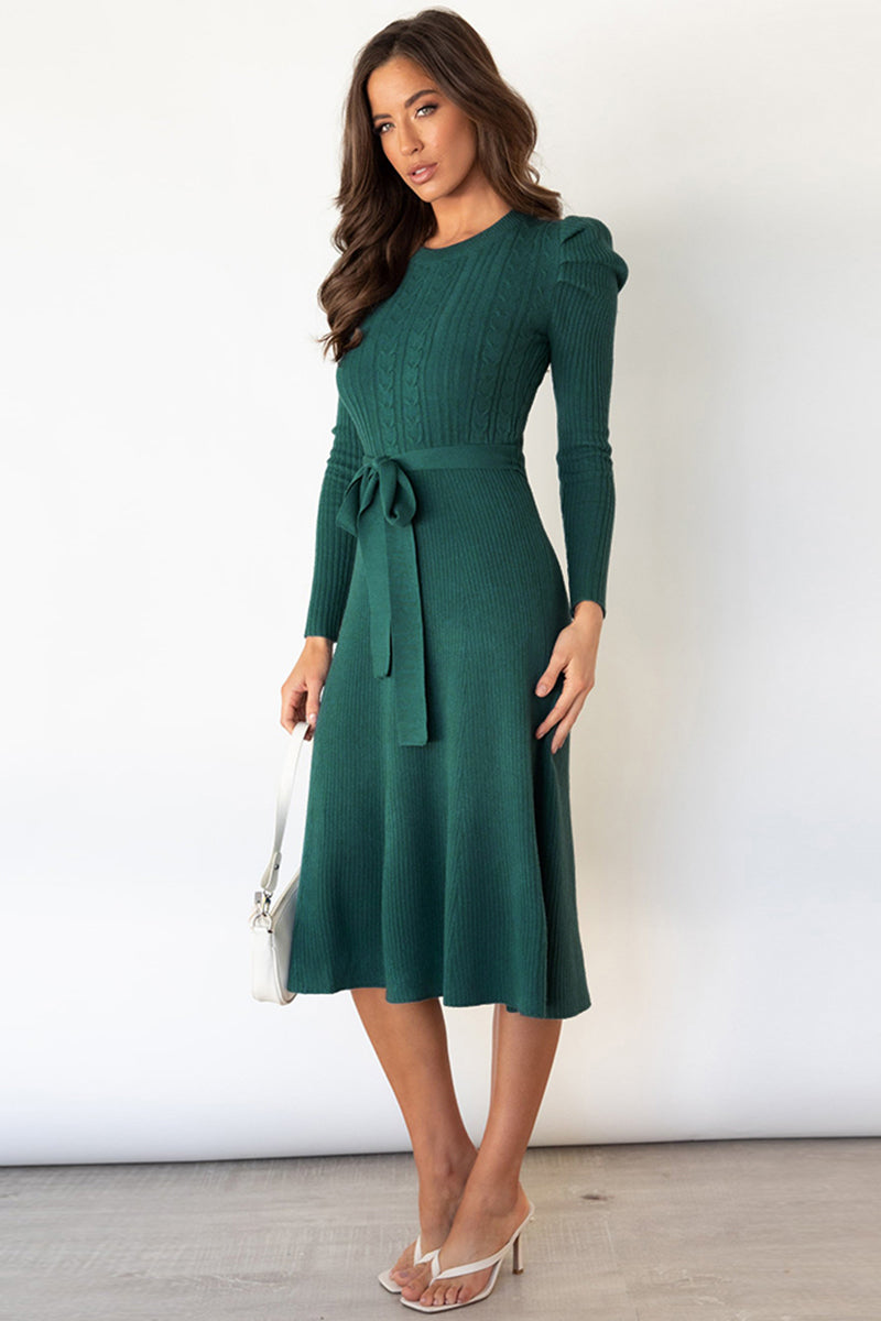 Rochester Tie Waist Sweater Dress