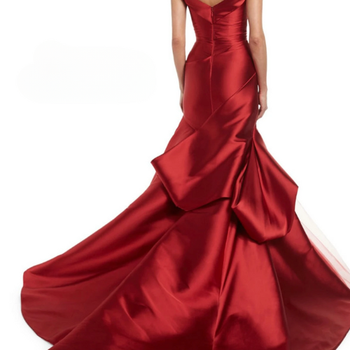 Woman wearing the Old Money Collection Couture Zuinn Gown