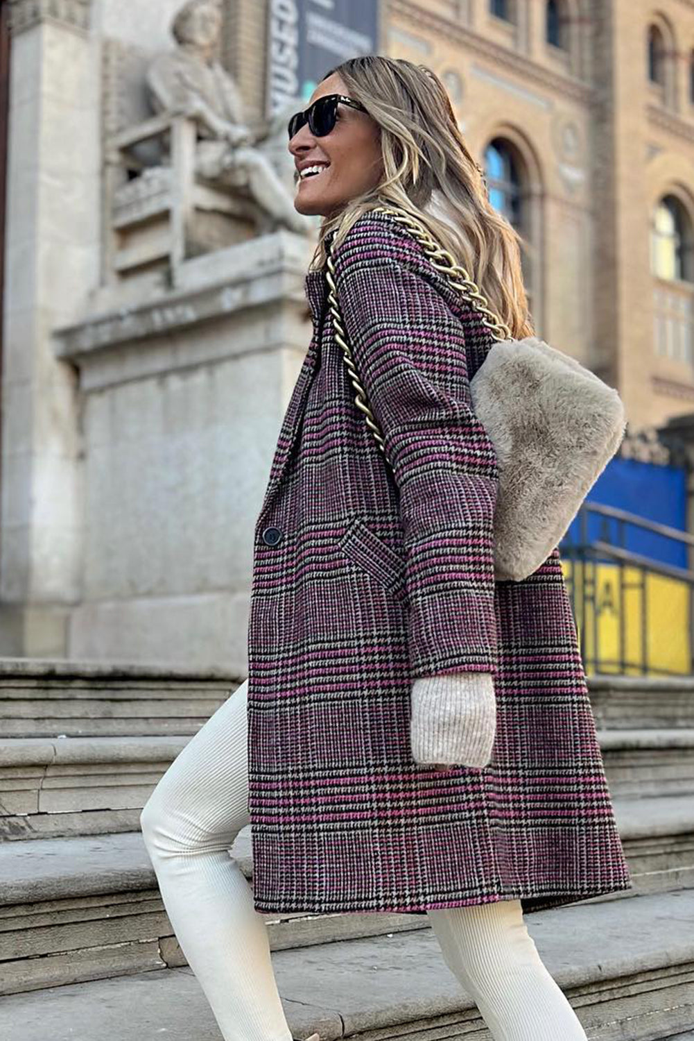 Montrose Plaid Midi Coat