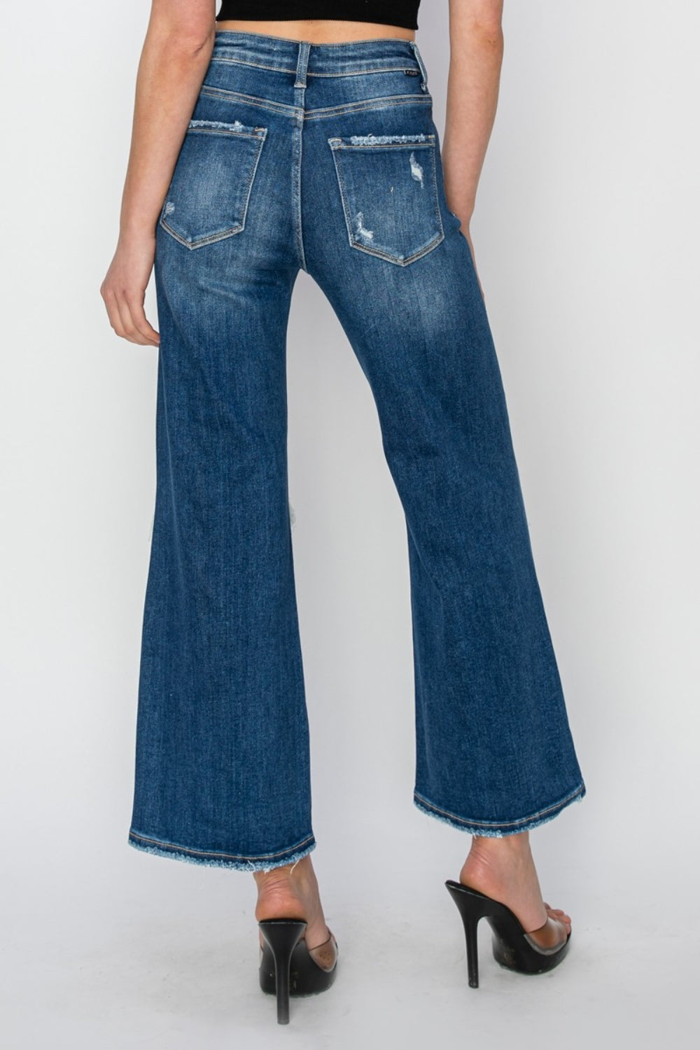 Marine Wide Leg Crop Jeans