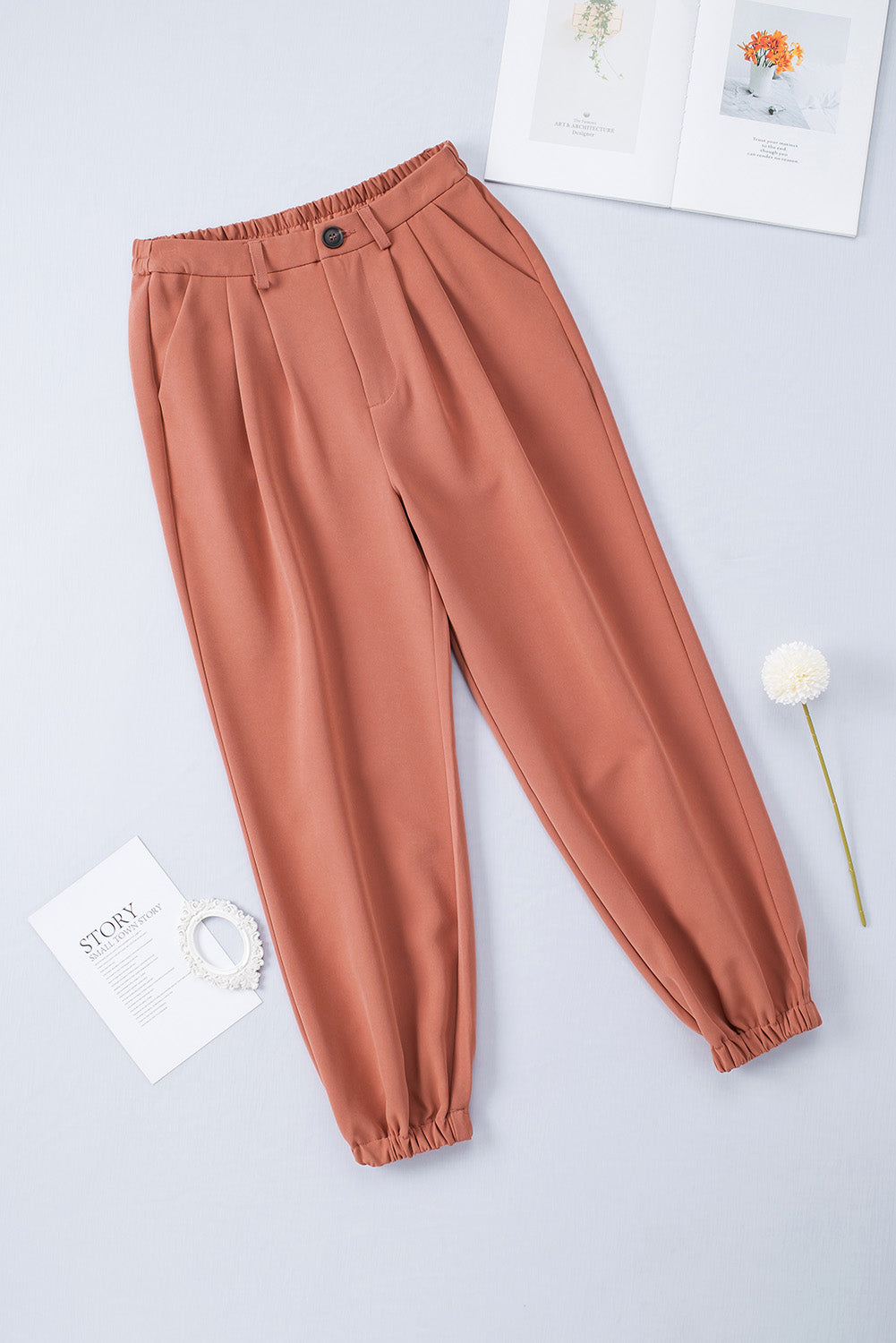 Ankle-length High Waist Joggers