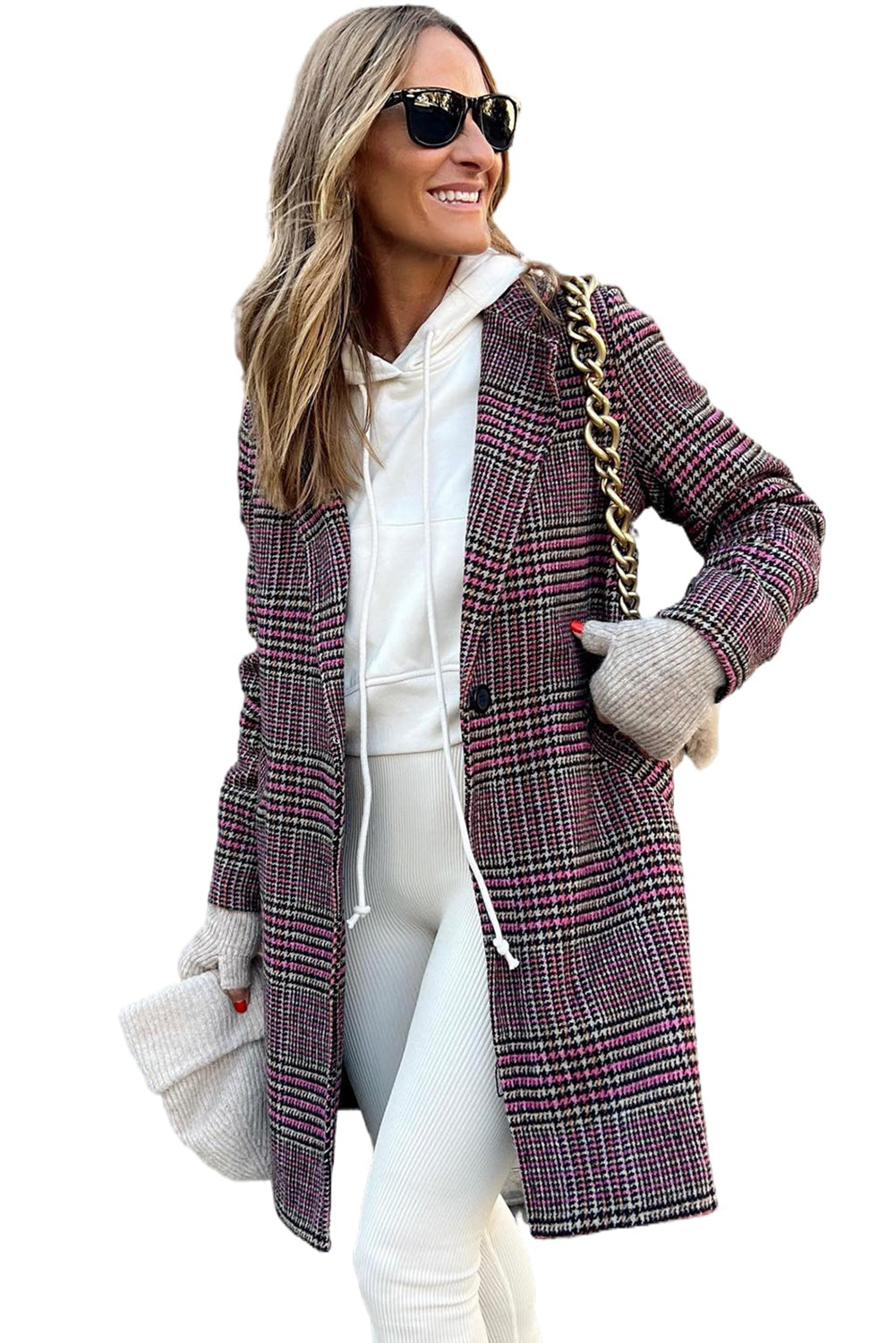 Montrose Plaid Midi Coat