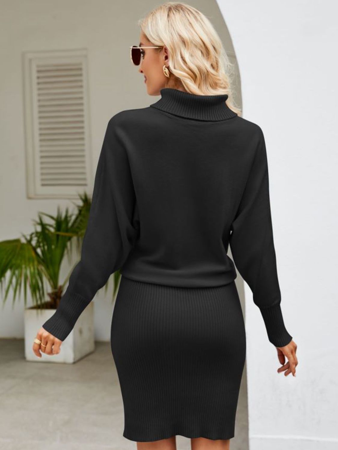 Marguerite Ribbed Sweater Dress