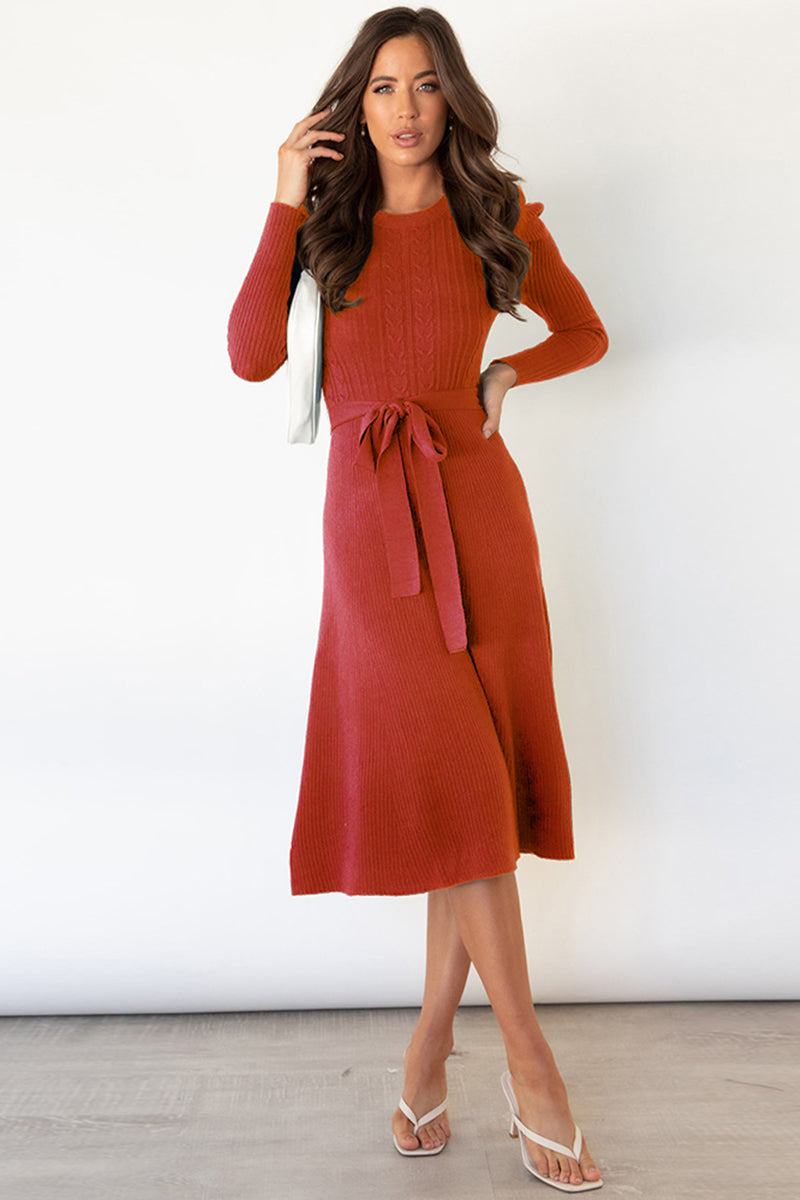 Rochester Tie Waist Sweater Dress