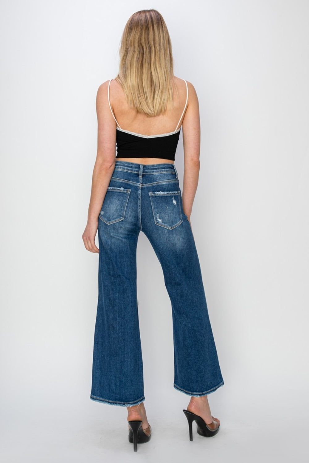 Marine Wide Leg Crop Jeans