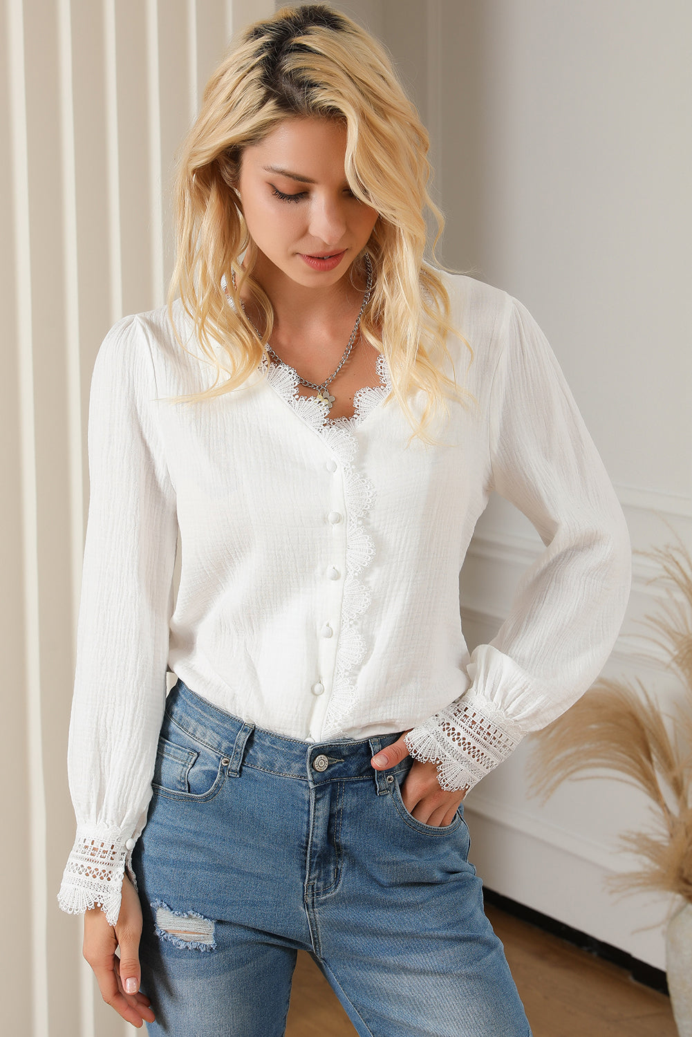 Sweet Fling Deep V Blouse