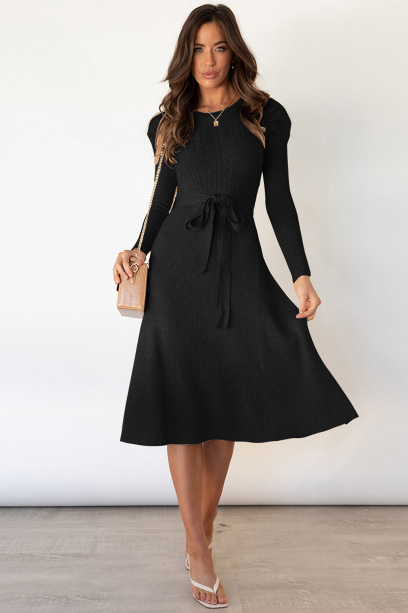 Rochester Tie Waist Sweater Dress