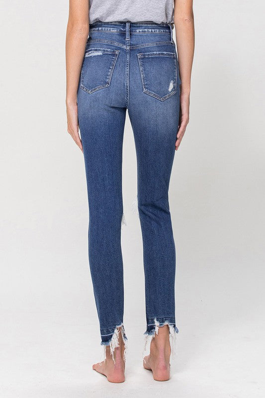 High Rise Ankle Skinny Jeans