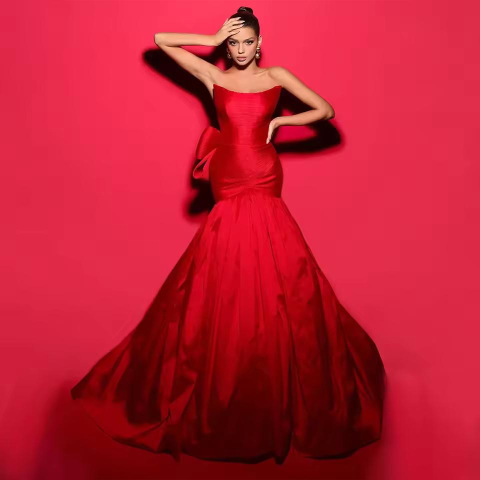 Woman wearing the Old Money Collection Couture Richard Bussell Gown