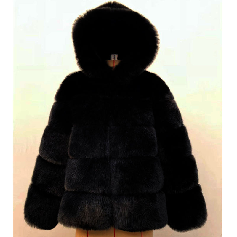 Fox Hooded Fur Coat