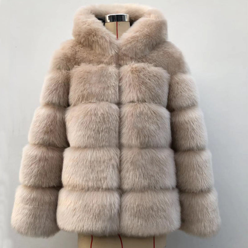 Fox Hooded Fur Coat