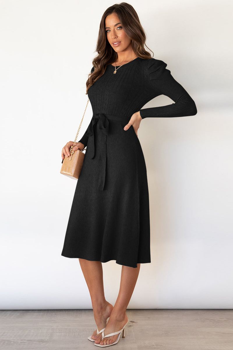 Rochester Tie Waist Sweater Dress