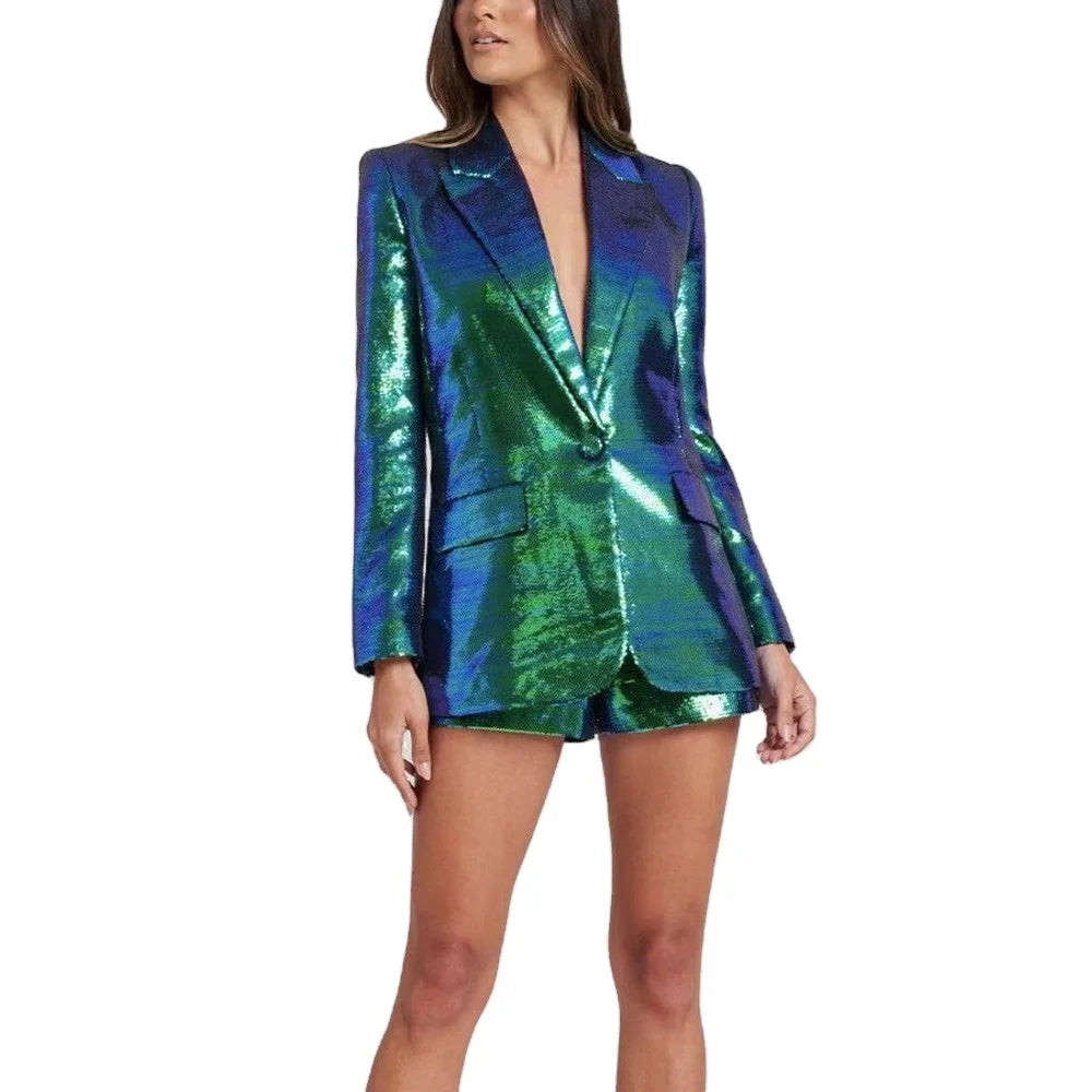 Treveris Sequin Party Suit