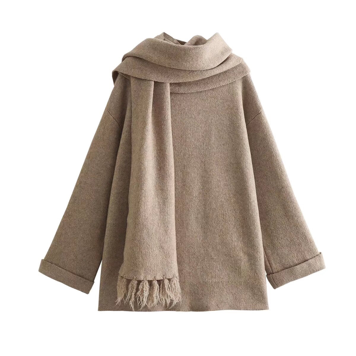 Abasco French Scarf Knitted Overcoat