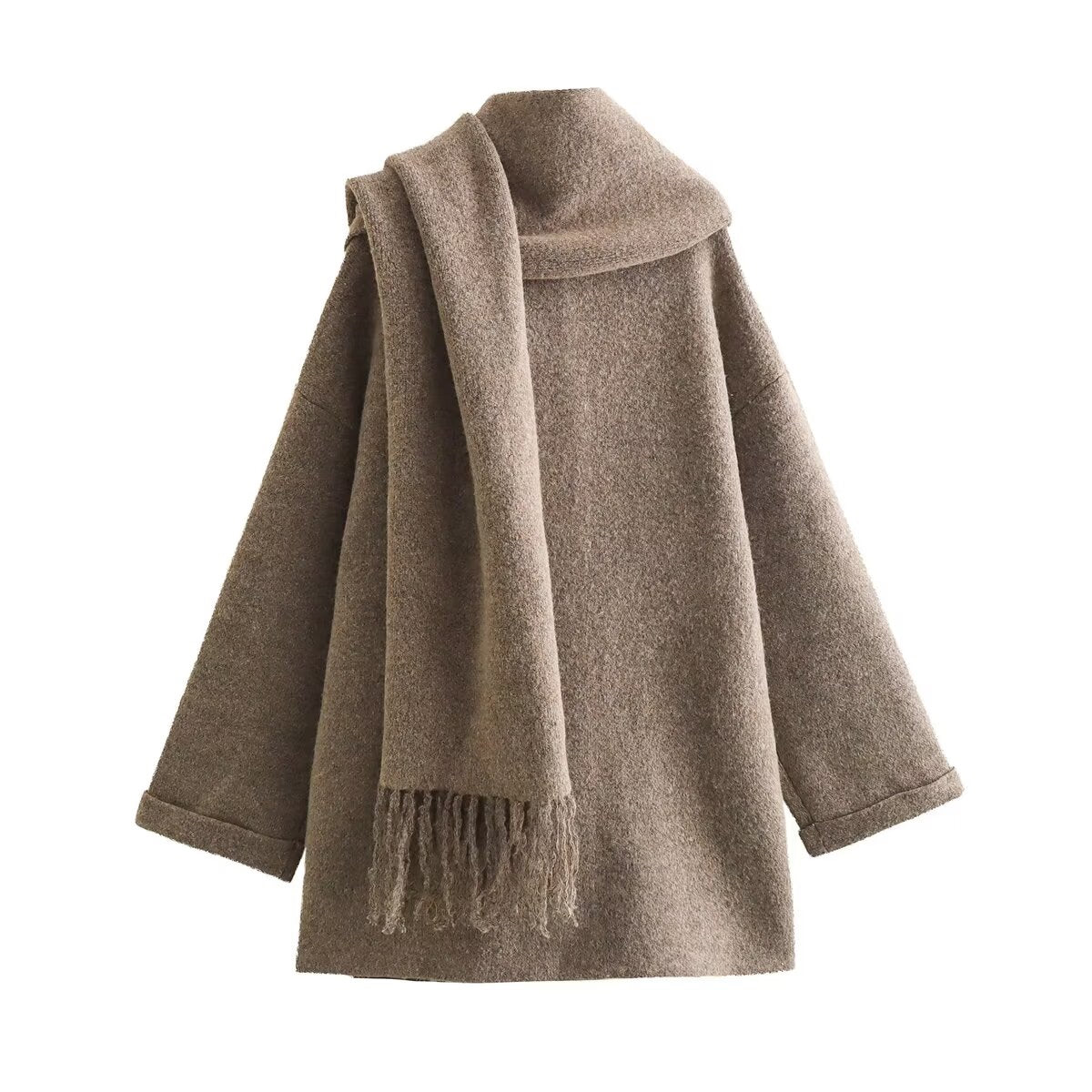 Abasco French Scarf Knitted Overcoat