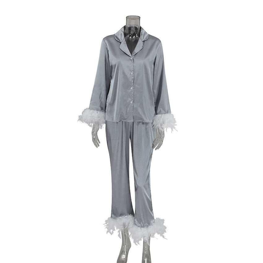 Feather Pajama Suit