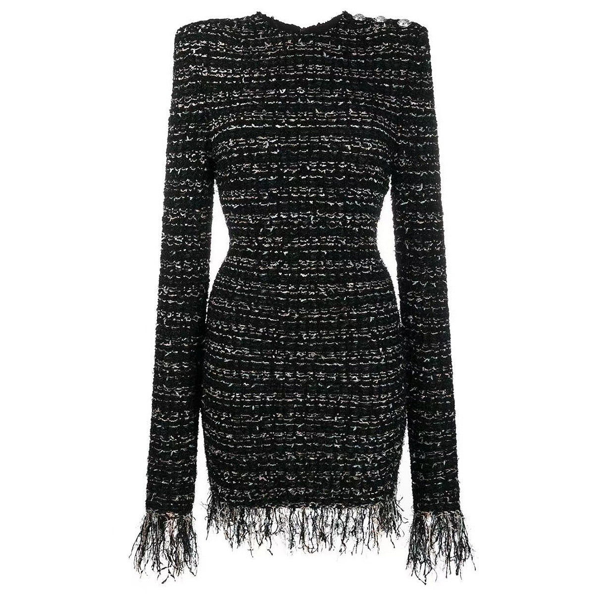 Silk Woolen Fringe Mini