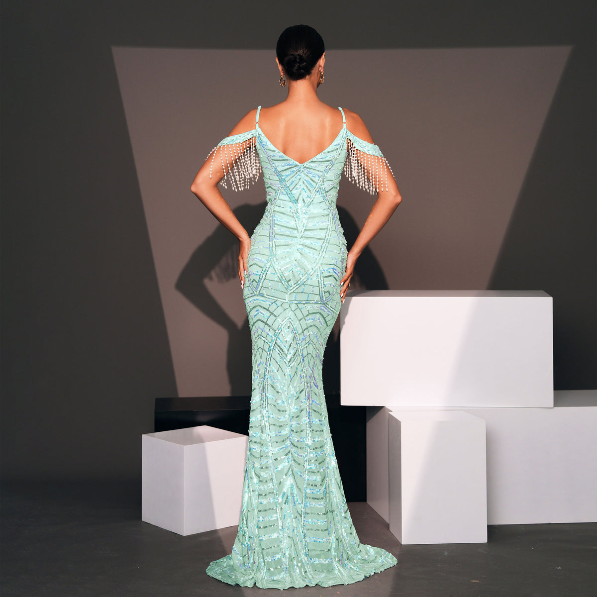 Herodou Sequin Evening Dress