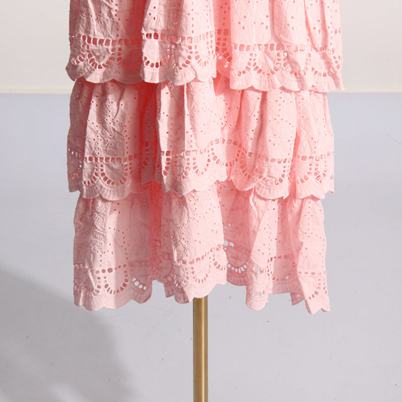 Vintage Lace Tiered Dress