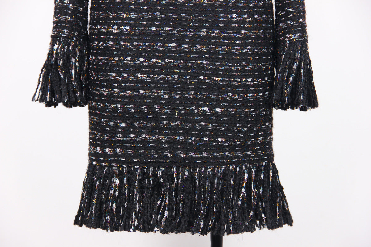 Silk Woolen Fringe Mini