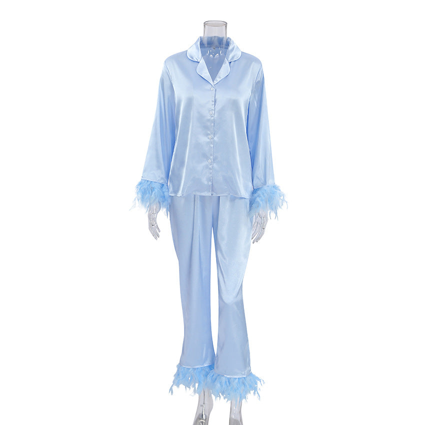 Feather Pajama Suit