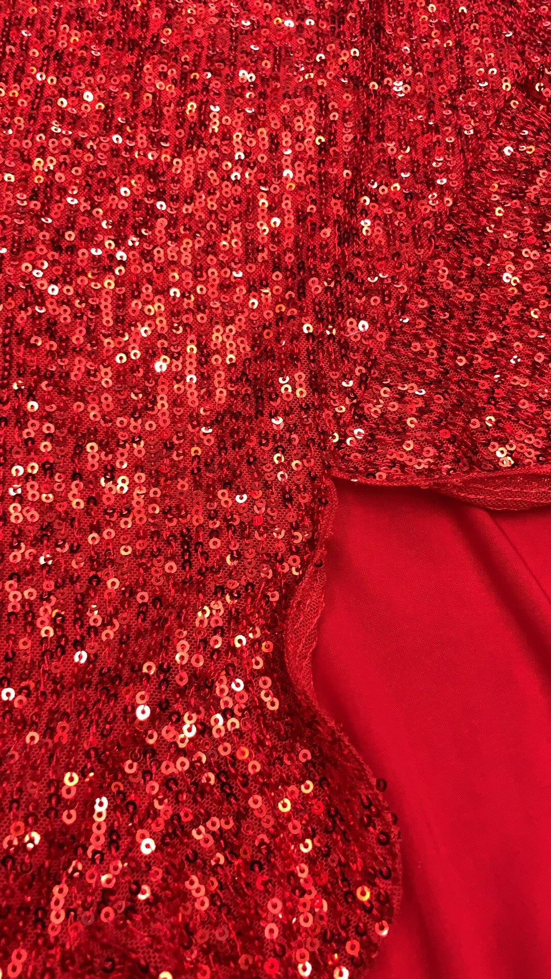 Red Sequined Cocktail Maxi Dress