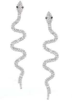 Crystal Snake Earrings