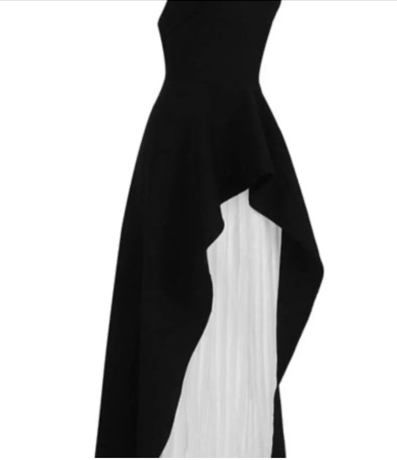 Backless Contrast Maxi Dress