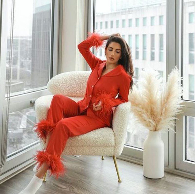 Liana Feather Homewear Set