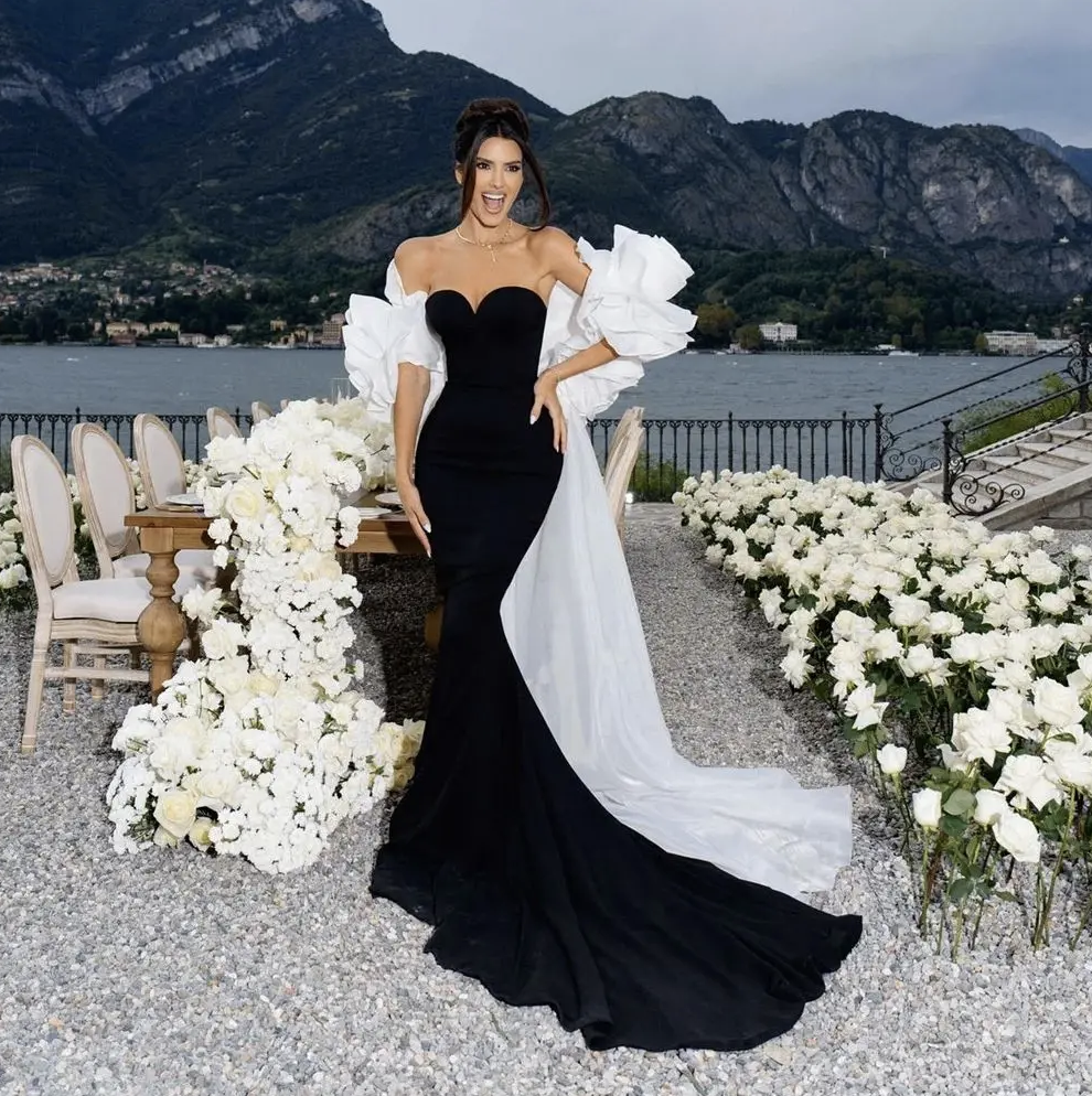 Woman wearing The Old Money Collection Couture Rockefeller Gown