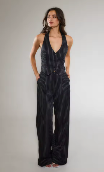 Woman wearing the Old Money Collection Couture Yves Two Piece Suit