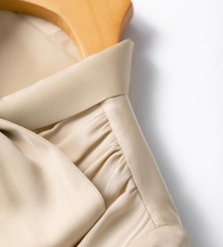 The Old Money Collection Silk Lace Up Bow Blouse