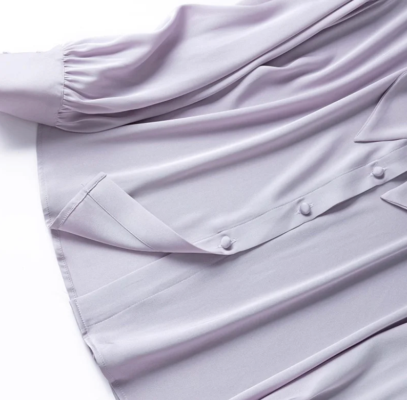 The Old Money Collection Silk Lace Up Bow Blouse